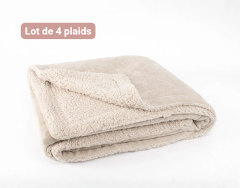 lot de 4 plaids ultra doux