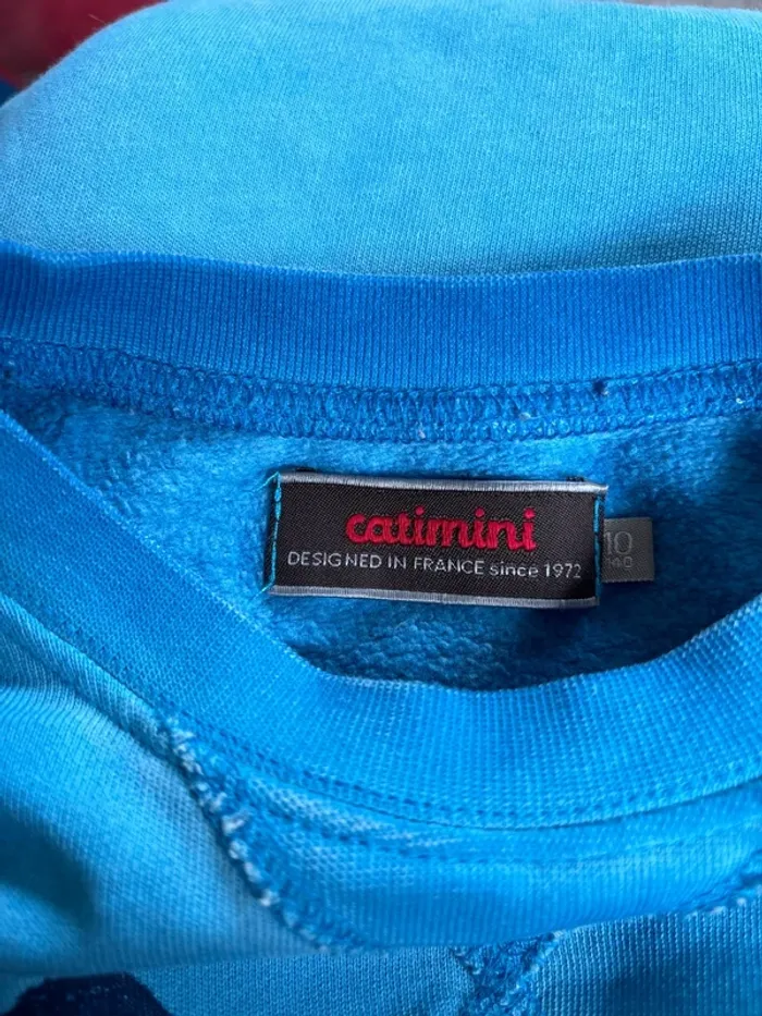 Sweat bleu Catimini taille 10 ans - photo numéro 3