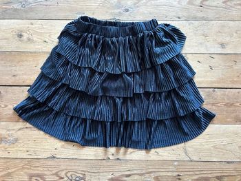 Jupe à volants plissés noir pailleté 6 ans