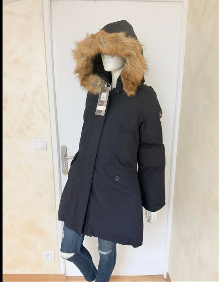Parka femme Geographical Norway – Taille M / 38 – Bleu nuit – Neuf avec étiquette - photo numéro 4