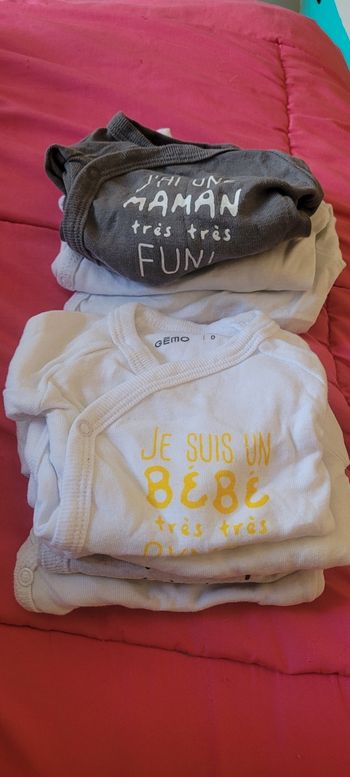 7 bodies manches longues taille Naissance