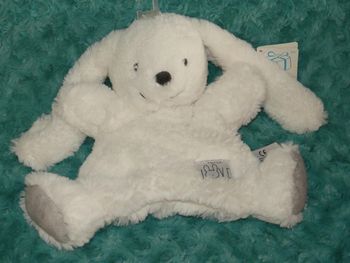Doudou lapin marionnette blanc made withe love Simba toys 🐰Neuf
