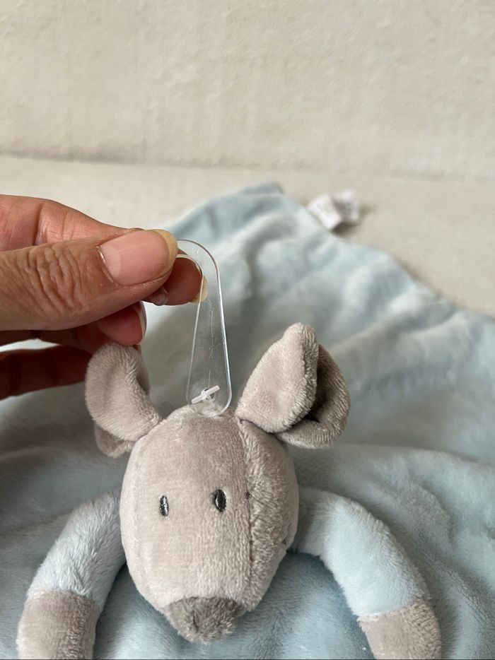 Doudou bleu souris Neuf - photo numéro 5