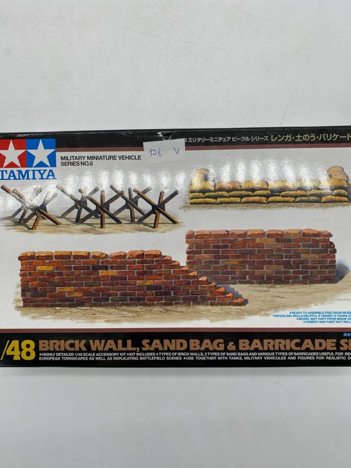 Tamiya maquette brick wall sand bag & barricade set