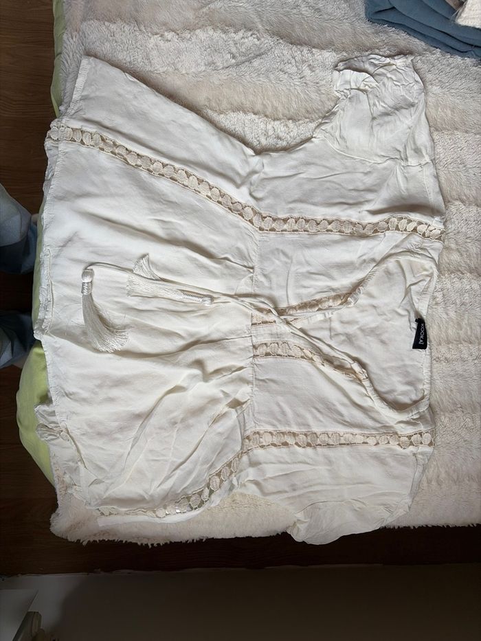 Blouse manche courte blanche