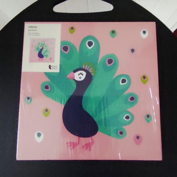 Tableau lumineux LED – motif paon multicolore (neuf) - photo numéro 2