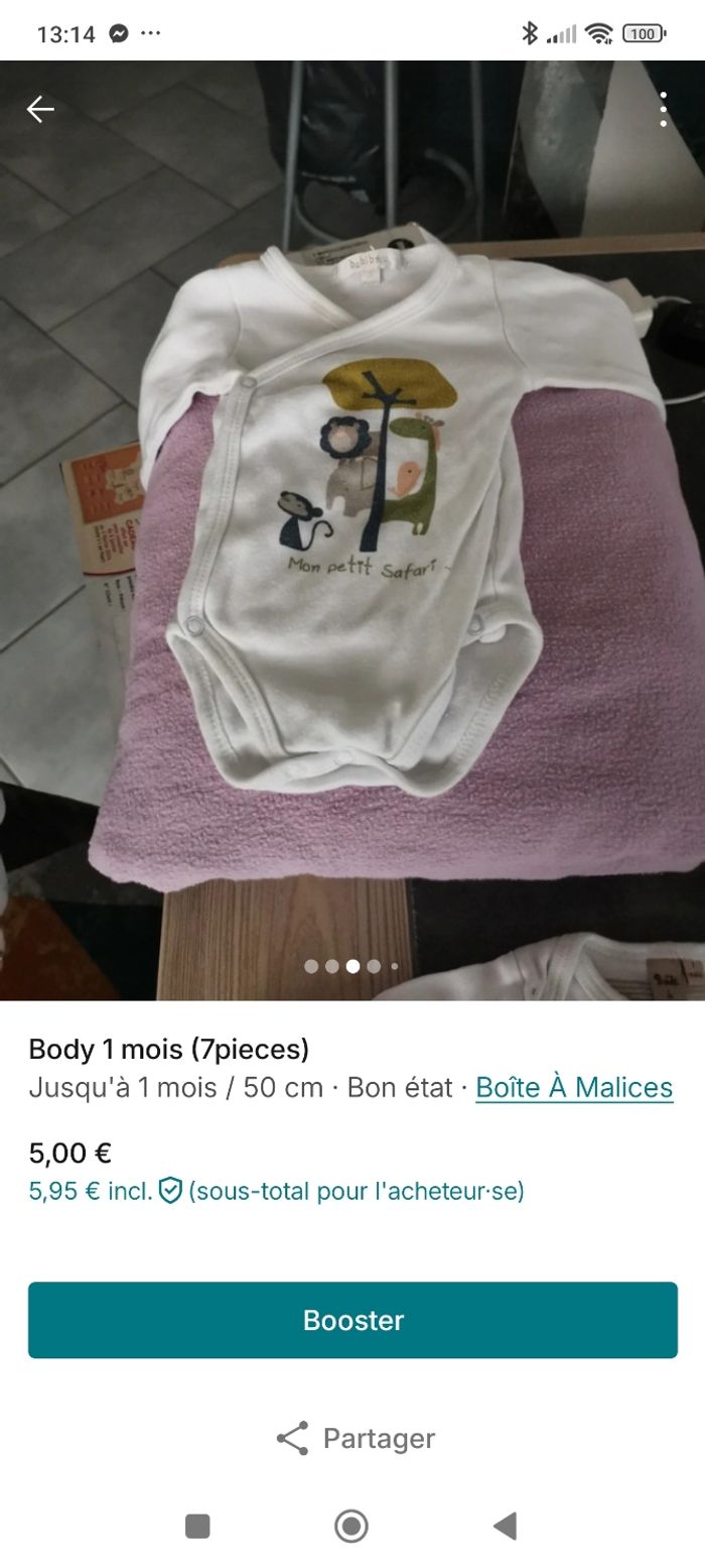 Body 1 mois (Lot) - photo numéro 3