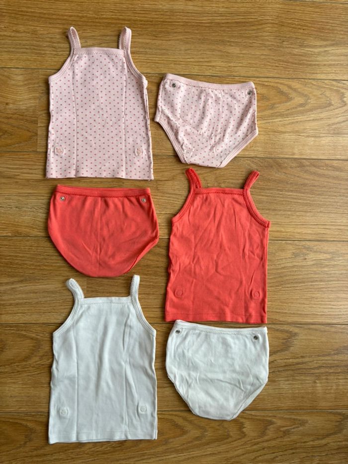 Lot de bodies-culottes 2 en 1 bébé fille Petit Bateau 36M - photo numéro 2