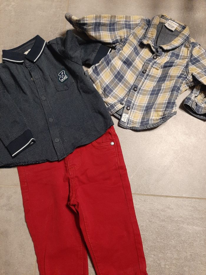 Tenue pantalon + 2 chemises TAO