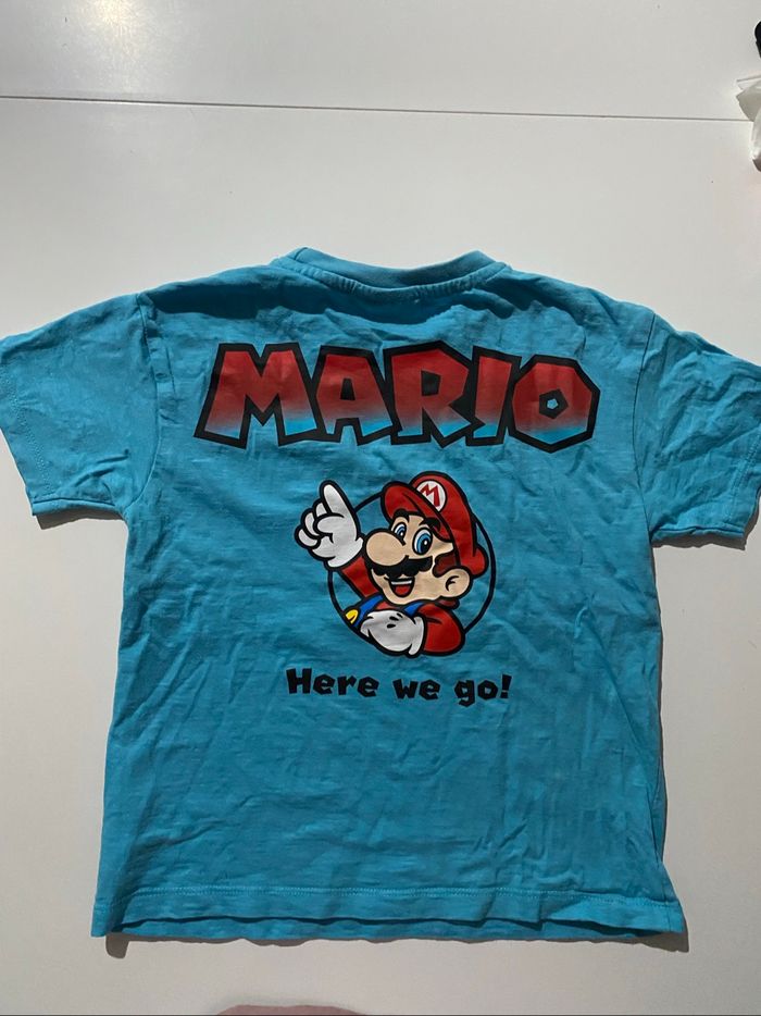 Teeshirt bleu turquoise  super Mario taille 5/6 ans - photo numéro 2