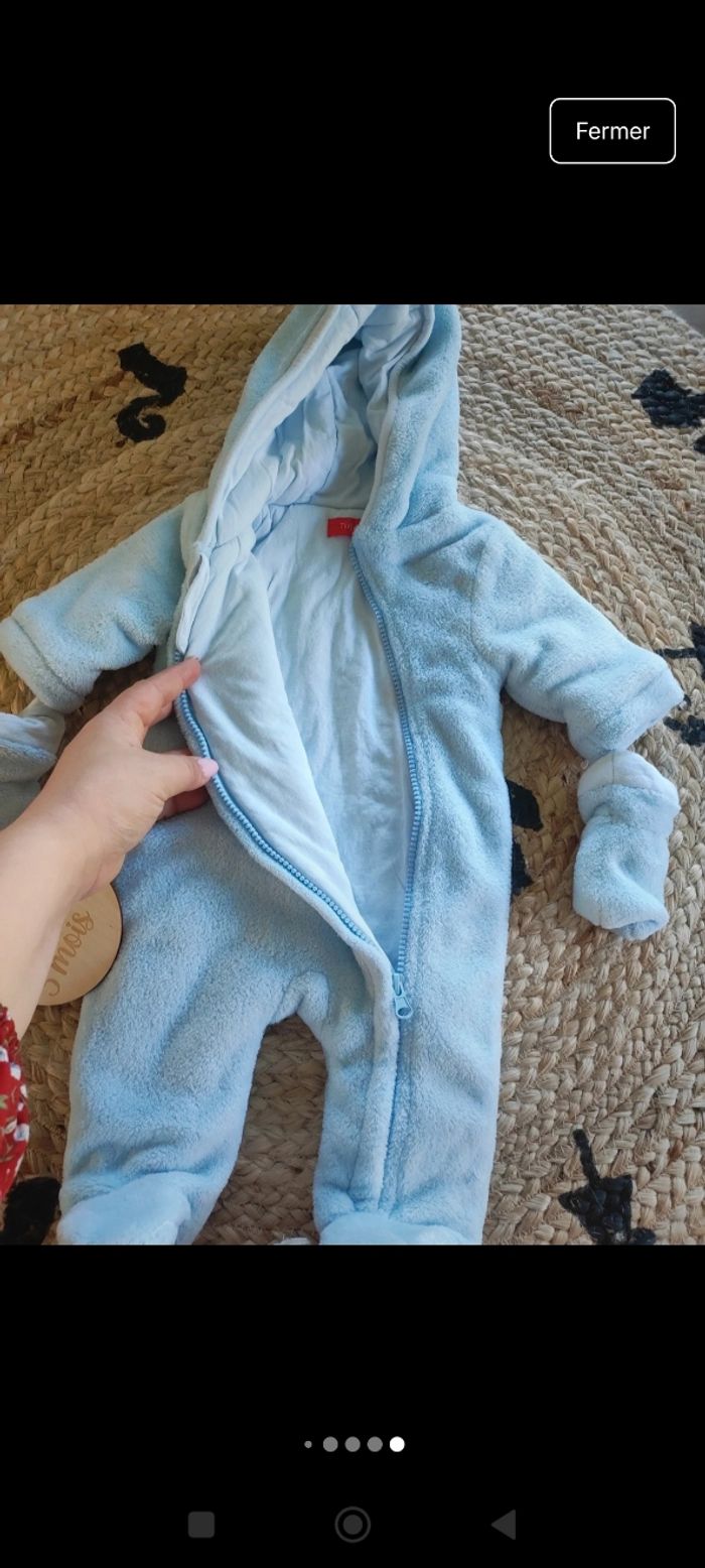 Combinaison hiver bébé garçon 3 mois - photo numéro 6