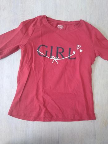 Tee-shirt rouge GIRL 6 ans