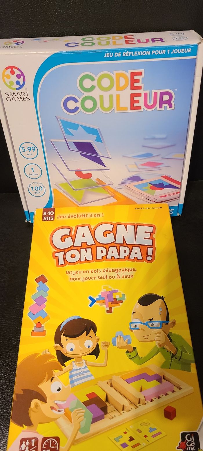 Lot de 2 jeux complet smartgames et Gigamic gagne