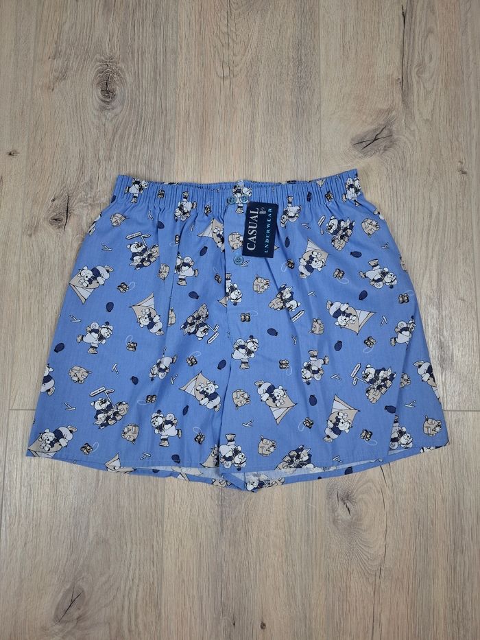 .Caleçon – 100 % Coton – Taille Xs – Bleu – Neuf