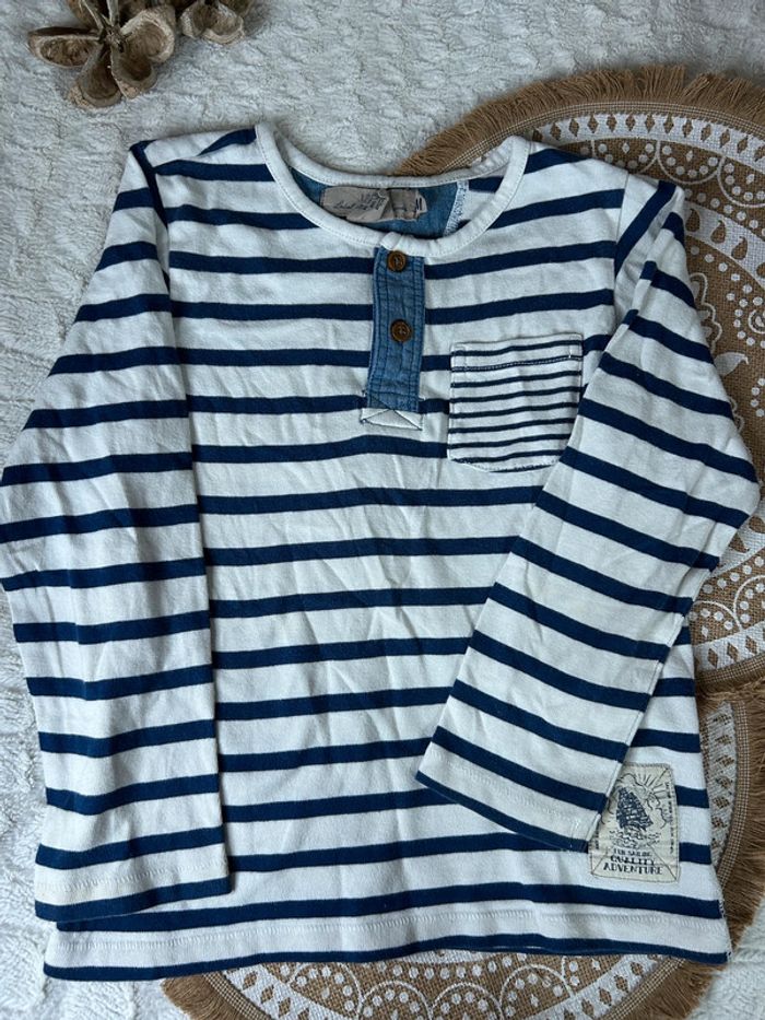 T shirt manche longue rayé - photo numéro 2