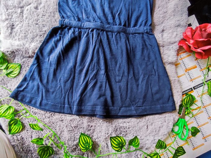 Petite robe bleu marine bordure blanche 6 ans - photo numéro 6