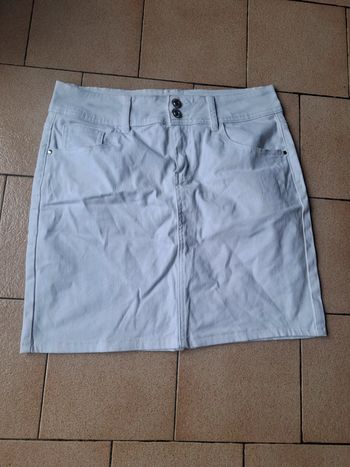 Jupe jean blanc
