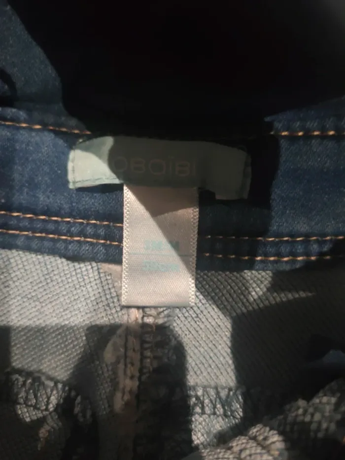 Salopette en jeans garçon 3 mois 59cm - photo numéro 2