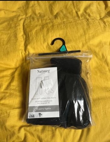Lot de 4 collants noirs hiver fille 3/4 ans nutmeg