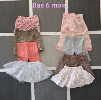 Lot bas été fille 6 mois 