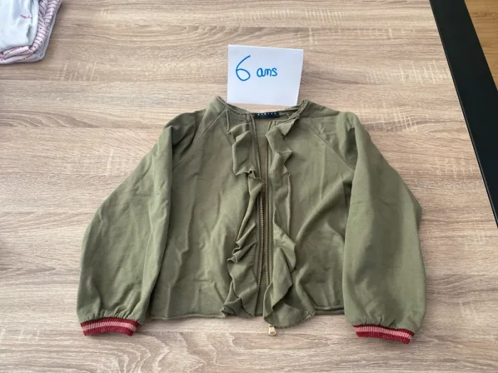 Veste kaki fille Sisley 6/7ans