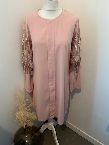 Robe de soirée rose à sequins XL
