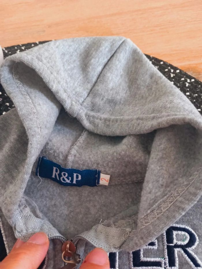Gilet sans manches gris R&P – Taille 2 ans - photo numéro 2