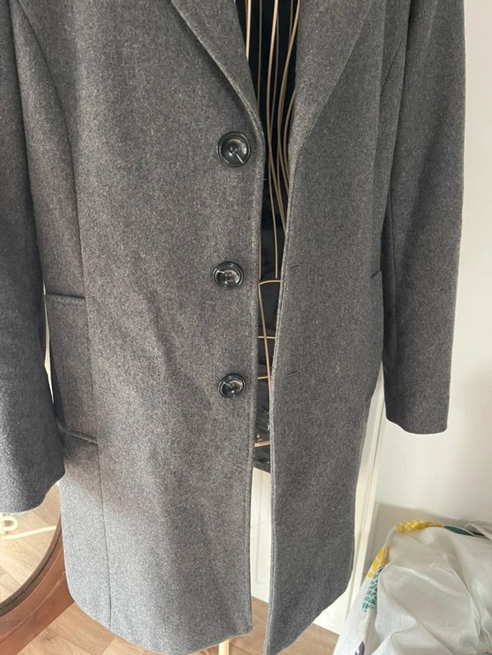 🍍 Manteau gris en laine Naf Naf 40 - photo numéro 5