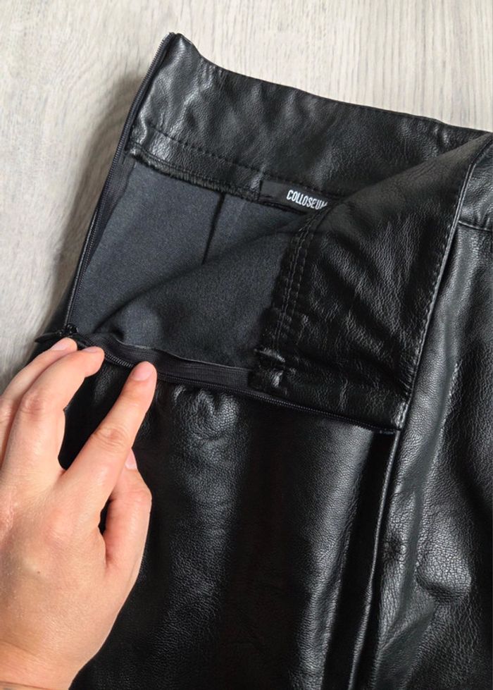 Jupe simili cuir noire Colloseum - taille XS neuve - photo numéro 7