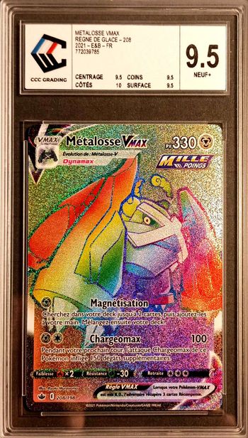 Carte Pokémon Métalosse VMAX (CRE 208) - Règne de Glace - FR - CCC9,5