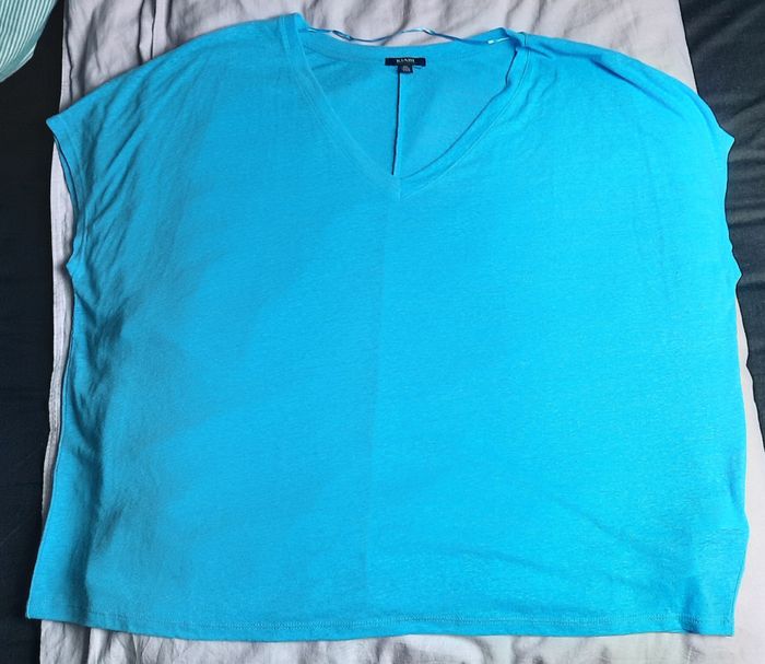 t-shirt été bleu turquoise