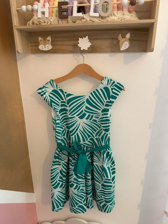 Robe turquoise avec ceinture - photo numéro 2