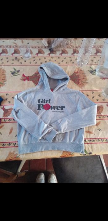 Sweat capuche girl power