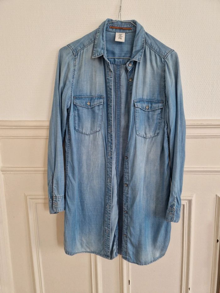 Chemise Jean H&M T.34 - photo numéro 4