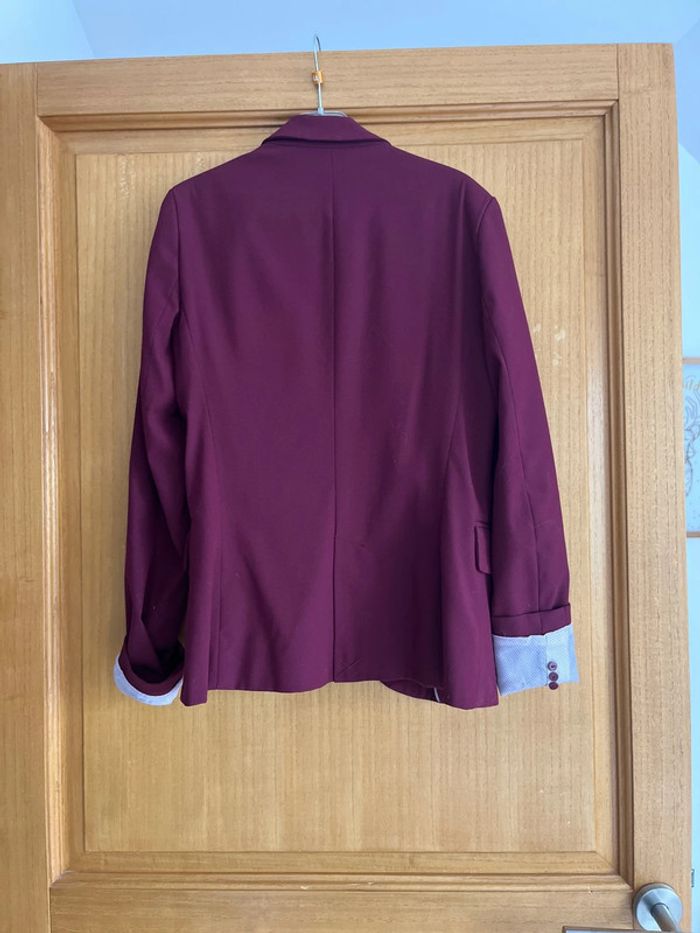 Blazer long bordeaux femme XS - photo numéro 7