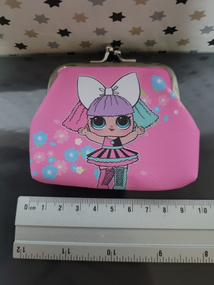 Porte monnaie rose pour enfant image poupée lol - photo numéro 4