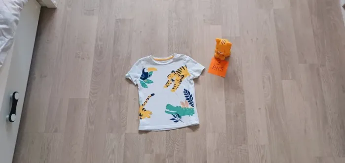 Tee-shirt manches courtes garçon, motif animaux, taille 3 ans (36 mois), marque In Extenso