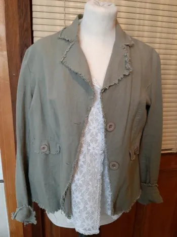 Veste coton kaki clair "Ado style" Taille S