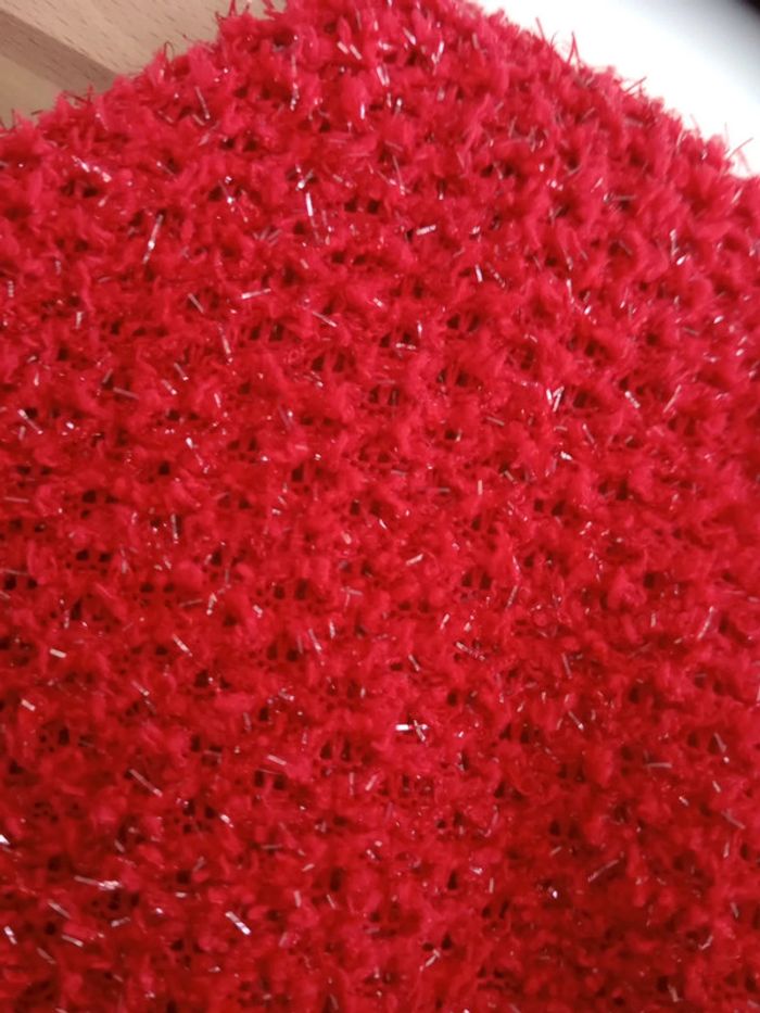 Pull femme L rouge fibres brillantes c85 - photo numéro 12