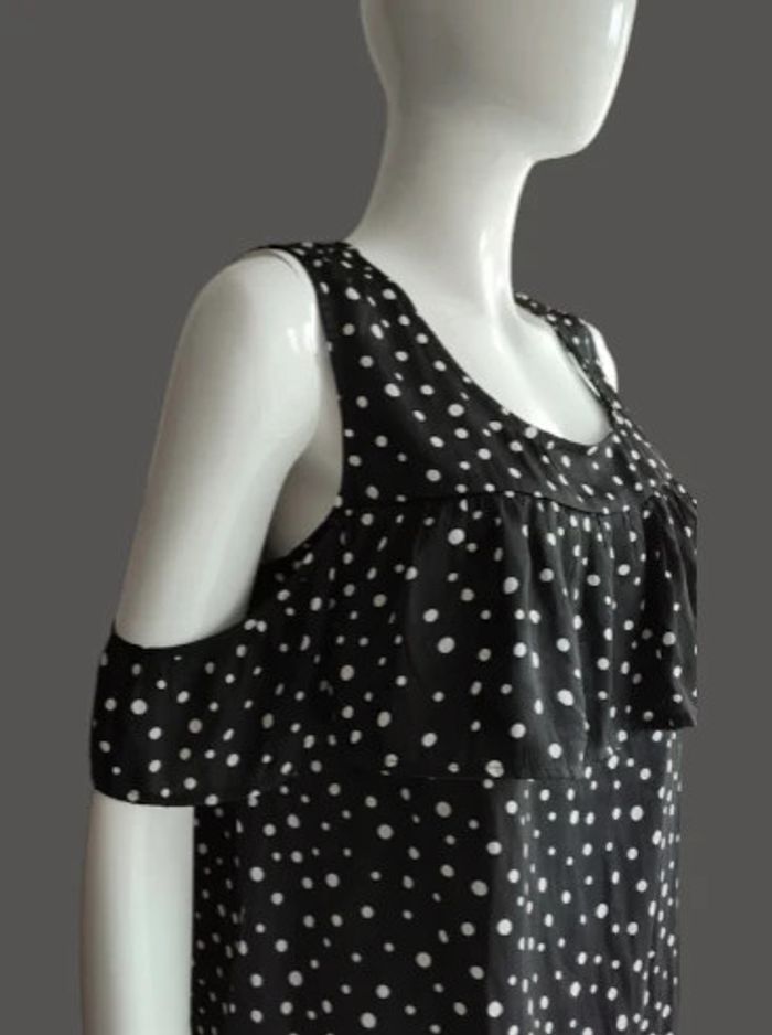 Blouse noire à pois blanc - photo numéro 2