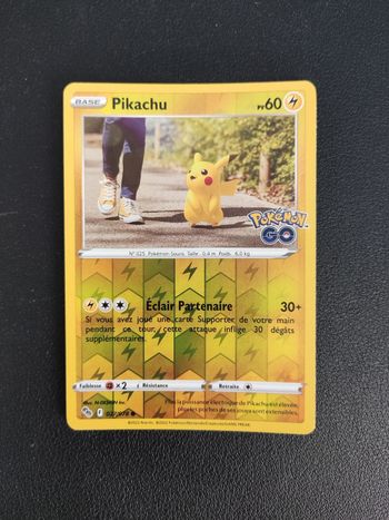 Carte Pokémon Reverse Pikachu Pokémon Go