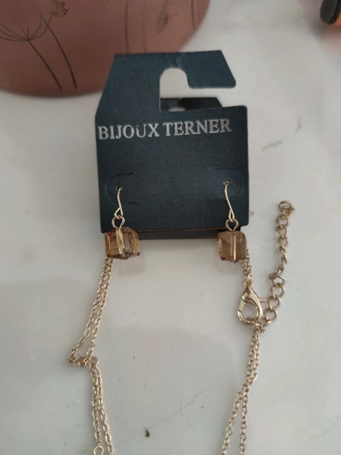 Parure boucle d'oreille collier neuf - photo numéro 3