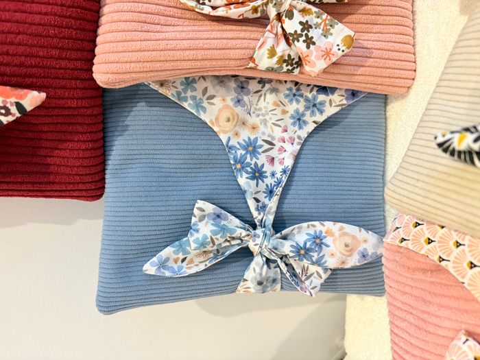 Pochette à livre de poche (ou liseuse) Bleue Fleurie - photo numéro 4