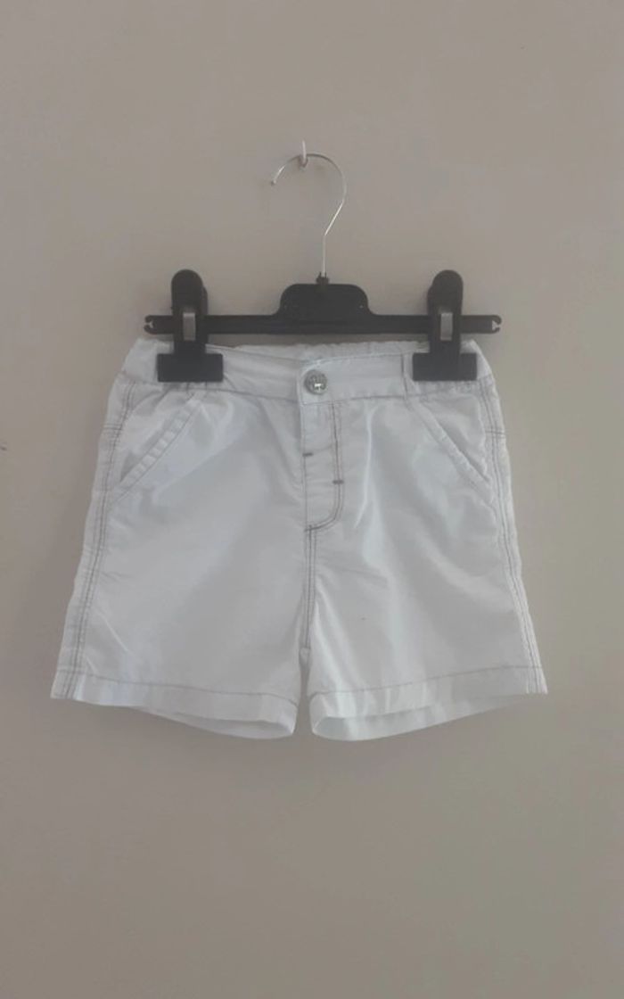 Short en coton blanc Kitchoun 9/ 12 mois 74 cm