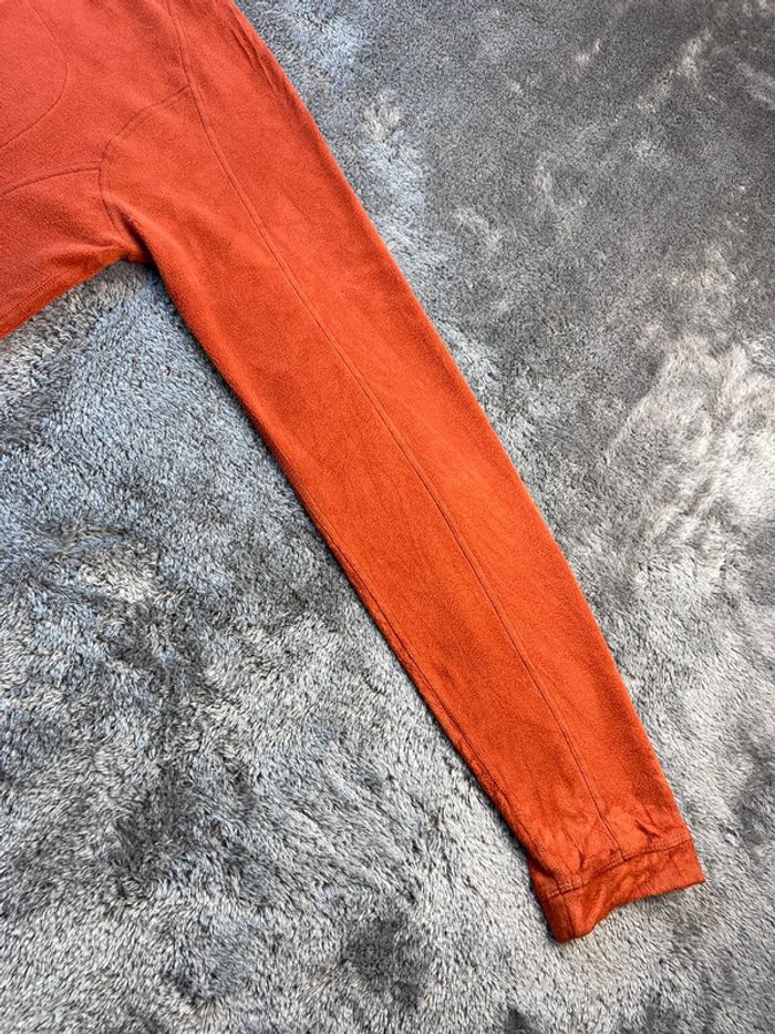L.L. Bean Pull Polaire Zippé Col Montant Orange – Taille M - photo numéro 11