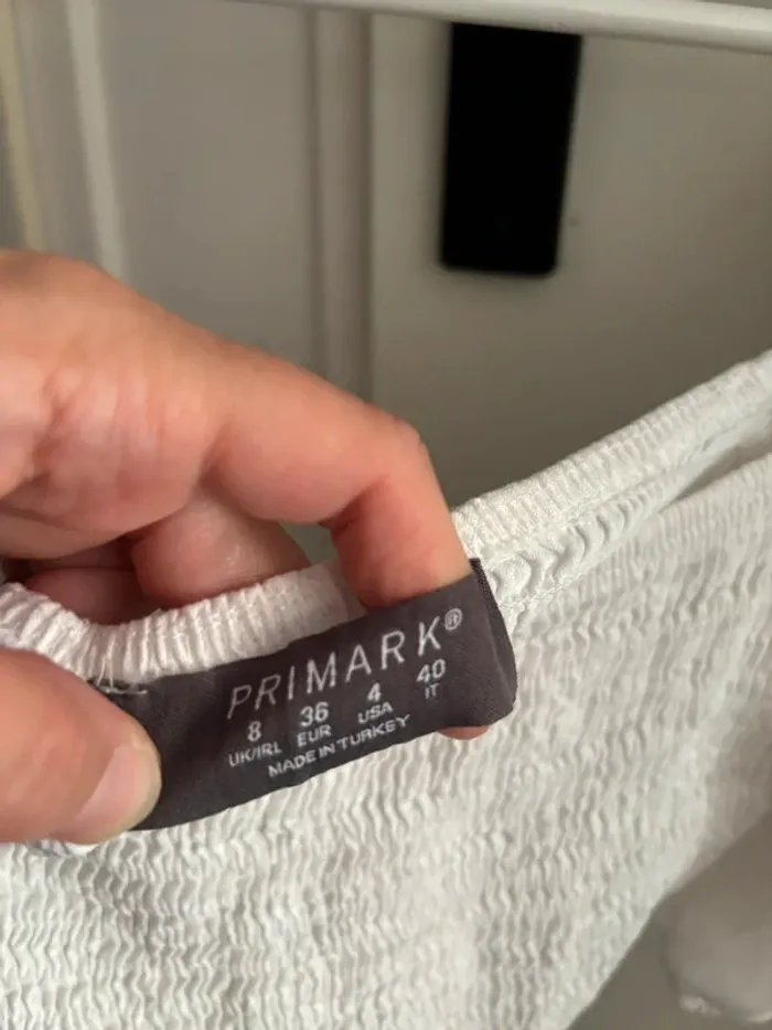 Crop top blanc Primark t. 36 parfait état - photo numéro 2