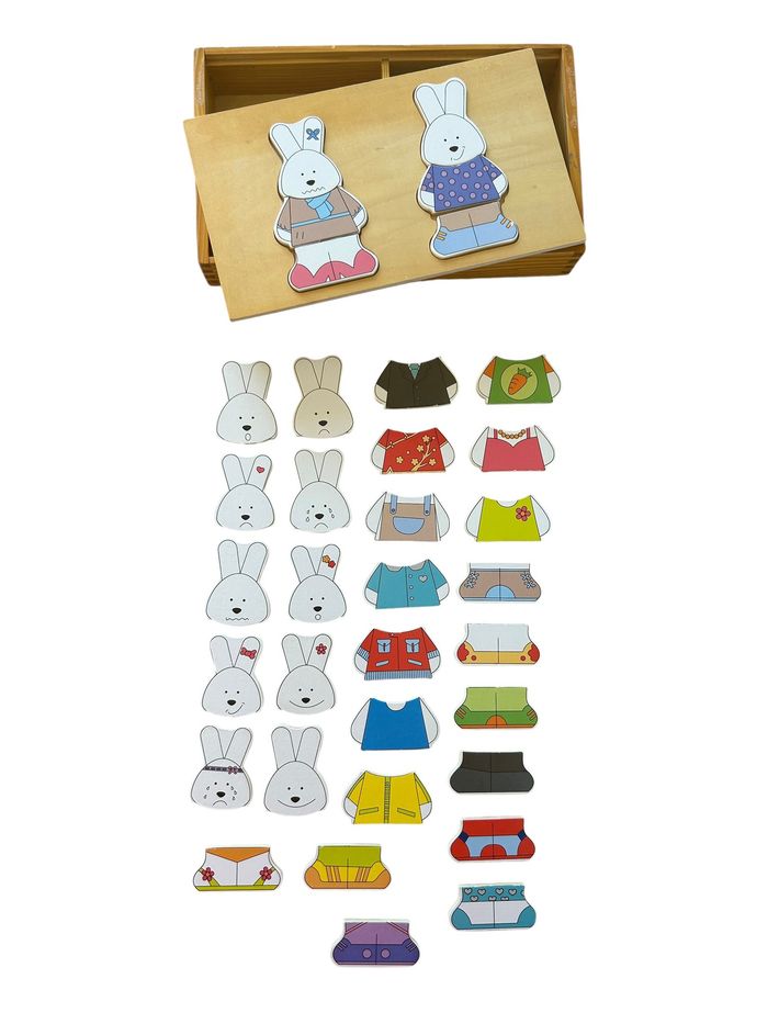Puzzle en vois lapin à habiller Vertbaudet 35 pièces - photo numéro 2