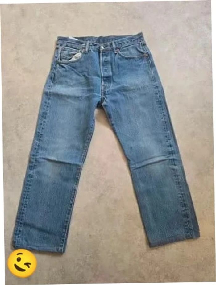 Jeans Levi's 501 W34 FR44 L32 coupe droite bleu Homme Men pan421b - photo numéro 3