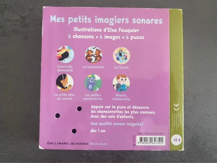 Livre sonore « Mes chansonnettes » Gallimard Jeunesse - photo numéro 2
