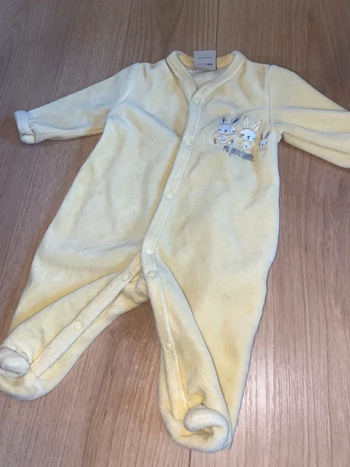 Pyjama jaune Boîte à Malice - Taille Naissance - photo numéro 3